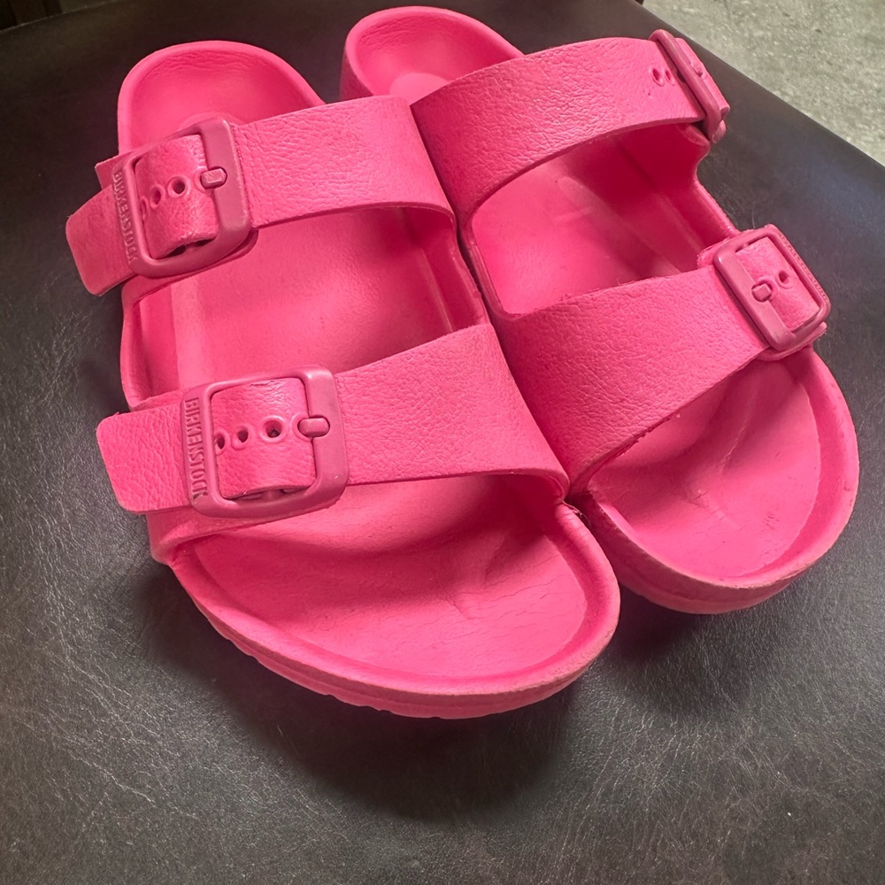 Birkenstock Pink Sandals Two-Strap Adjustable Buckles